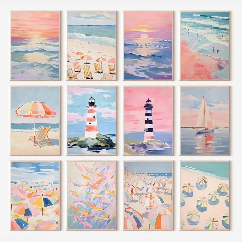 Floating Shelves - 다채로운 풀 플로트 구명부표 야자수 그림