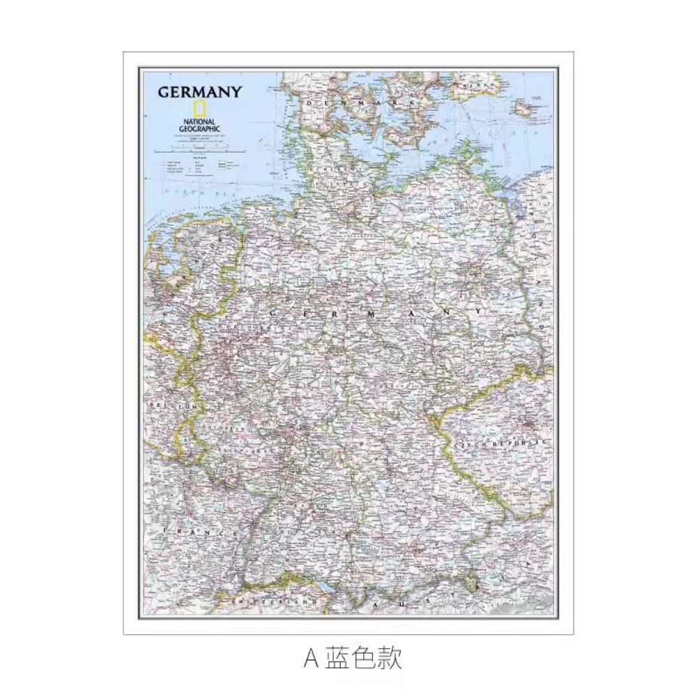 Germany Home Decor - 대형 독일 지도 벽 예술 포스터