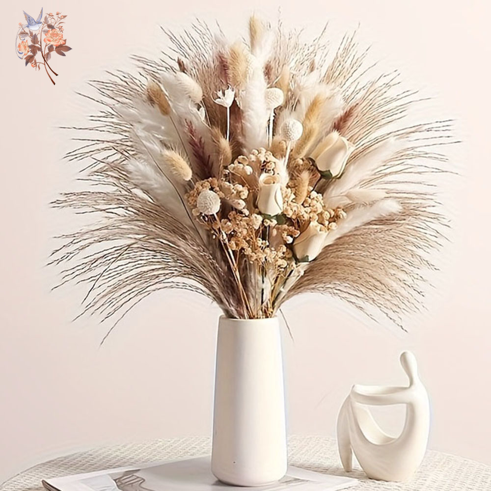 Dried Flower Bouquet - 80개 인조 드라이플라워 부케, 인테리어 홈