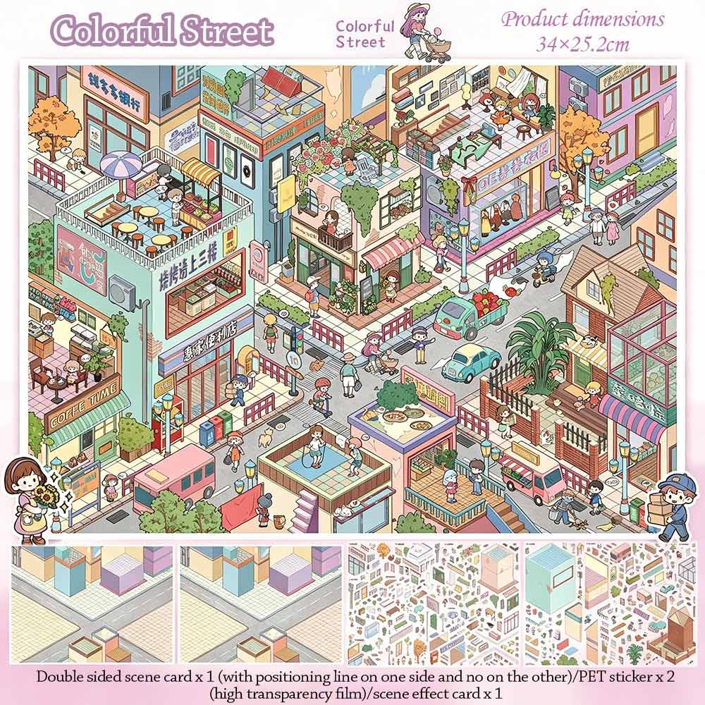 Home Decor Zone - 카와이 디자인 풍경 스티커 특수 경제