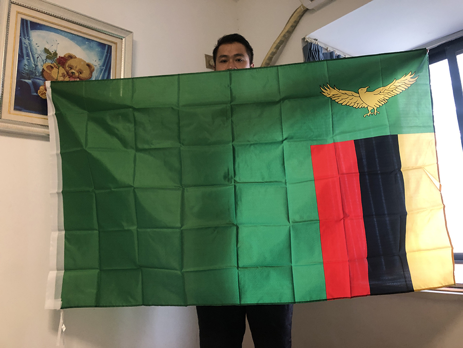 Home Decor Zambia - (SKY FLAG)잠비아 국기 90x150cm 3X5fts 교수형