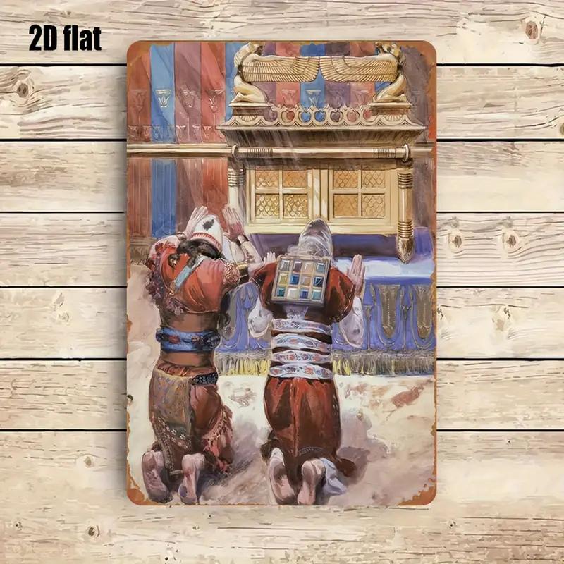 Home Decor Wall Art - CIFBUY 소박한 성경 장면 금속 벽