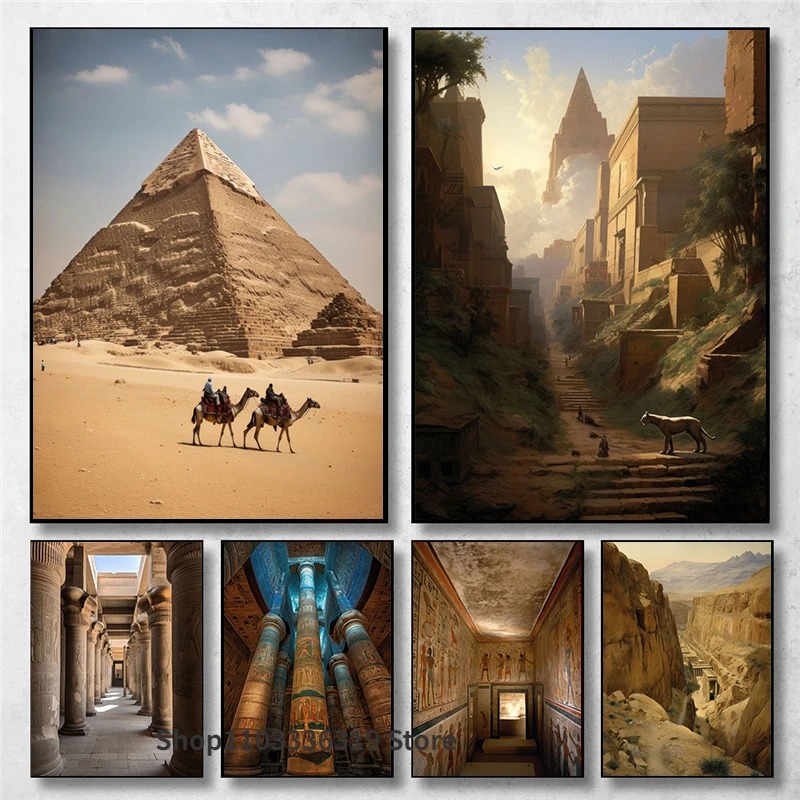 Home Decor Egypt - 고대 이집트 풍경 그레이트 하이포 스타일