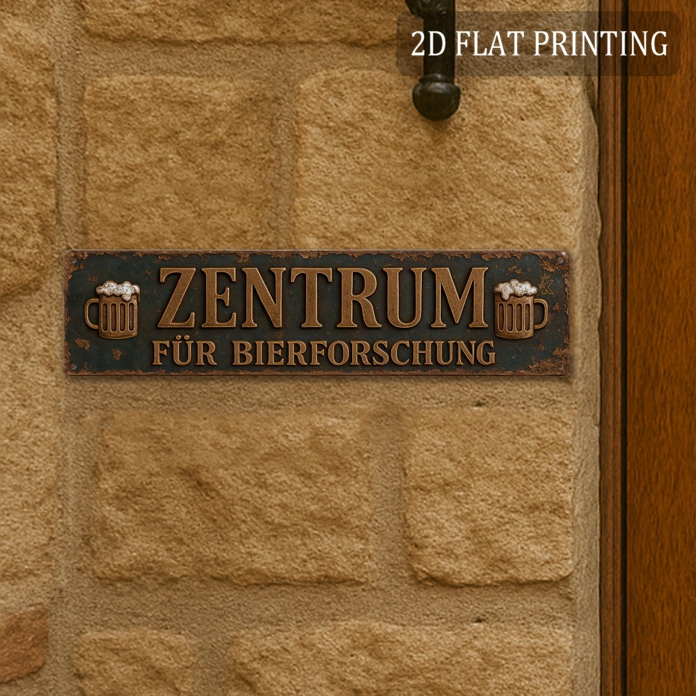 Germany Home Decor - 2D 플랫 재미있는 맥주 연구소 금속