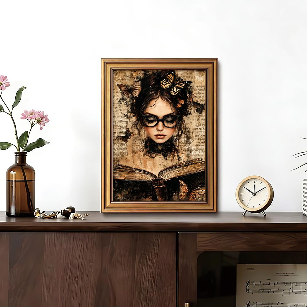Abstract Oil Painting - 다크 아카데미아 레트로 벽 장식, 고딕