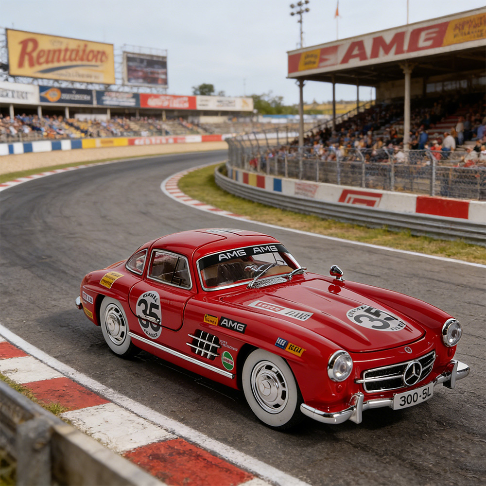 Home Decor Collection - 합금 다이캐스트 모델카 300SL, 1/22 풀백