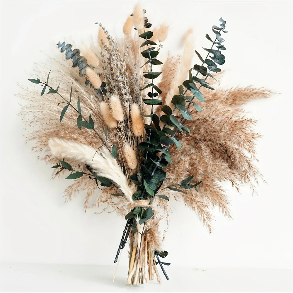 Dried Flower Bouquet - 80 조각 자연 말린 꽃 꽃다발