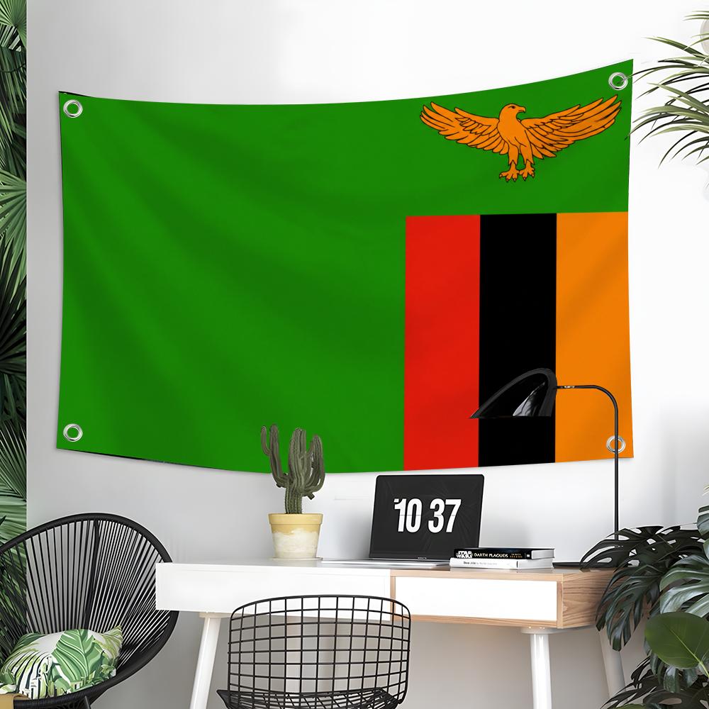 Home Decor Zambia - 잠비아 국기 맞춤형 벽걸이 배경 아트