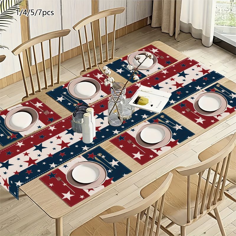 VIKAMA 독립기념일 7월 4일 테이블 러너 플레이스 - Linen Table Runner 리뷰 및 가격