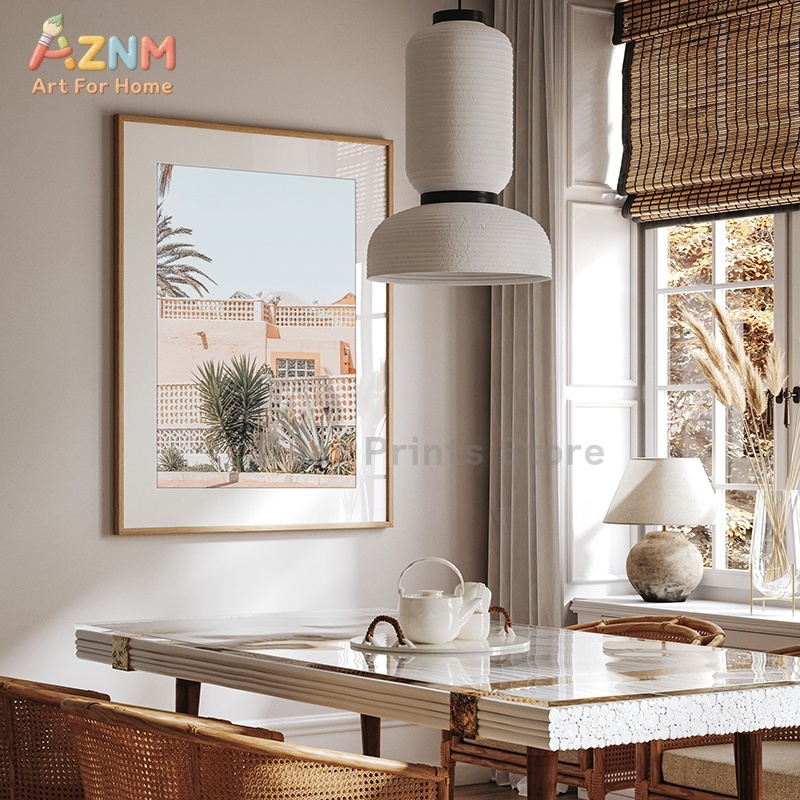 AZNM 보헤미안 멕시코 시티 풍경 캔버스 벽 예술 중 - Abstract Oil Painting 리뷰 및 가격