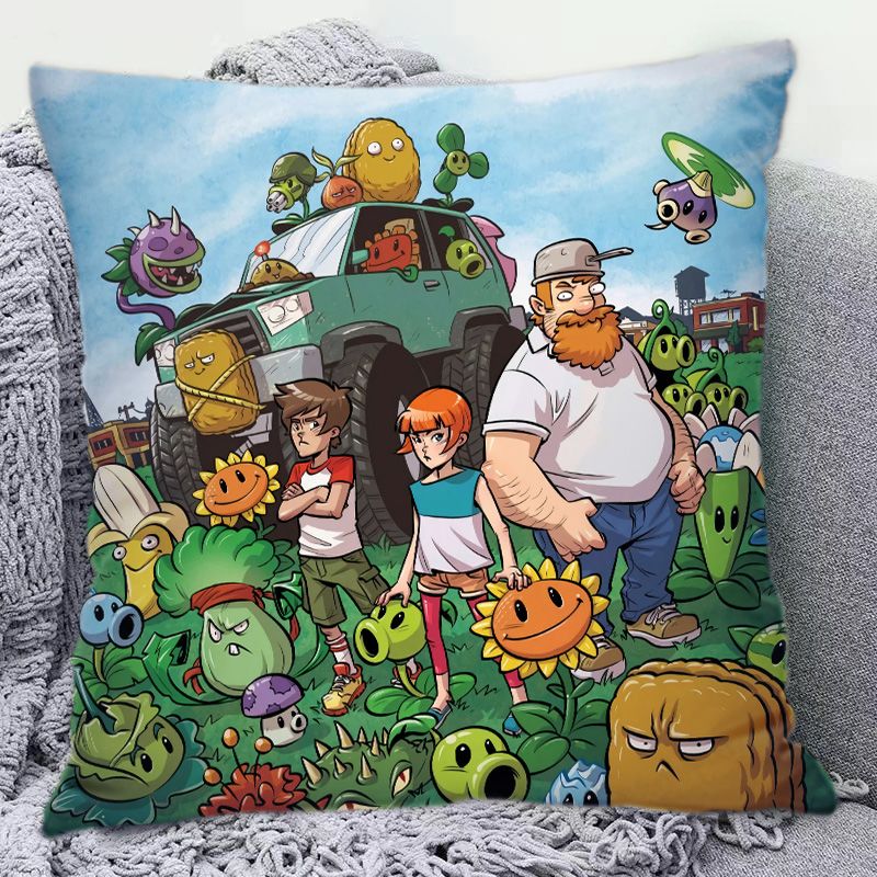 식물 대 좀비 귀여운 만화 양면 패턴 베개 소파 장식  - Home Decor Sofa 리뷰 및 가격