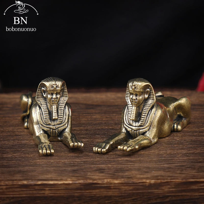 레트로 구리 이집트 스핑크스 조각상 작은 장식품 황동  - Home Decor Egypt 리뷰 및 가격