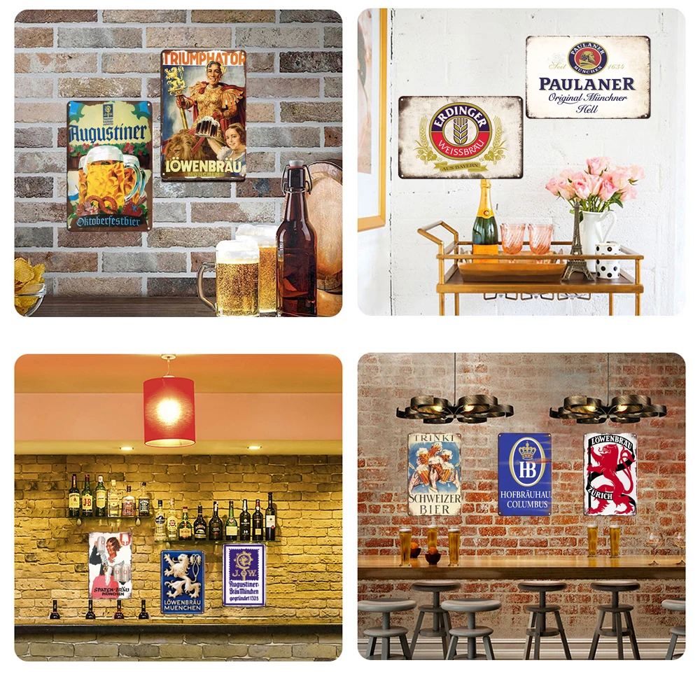 레트로 빈티지 독일 폴라너 맥주 틴 사인 장식용 플라크 - Germany Home Decor 리뷰 및 가격