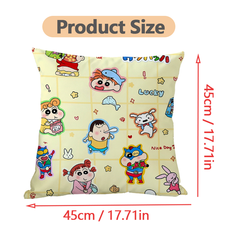 CRAYON S-SHINCHAN 인쇄 베개 커버 침대  - Home Decor Sofa 리뷰 및 가격