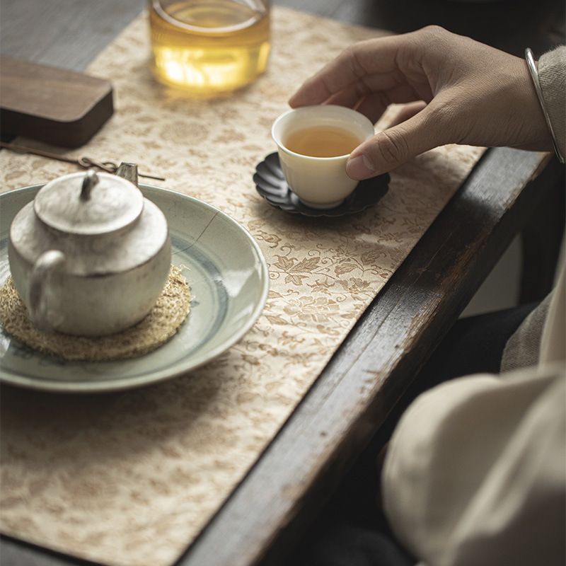 새로운 중국 스타일의 선(禪) 자수 차 테이블 러너,  - Linen Table Runner 리뷰 및 가격