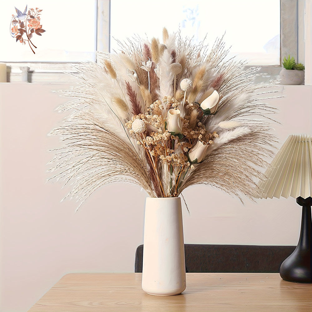 80개 인조 드라이플라워 부케, 인테리어 홈 테이블 장 - Dried Flower Bouquet 리뷰 및 가격