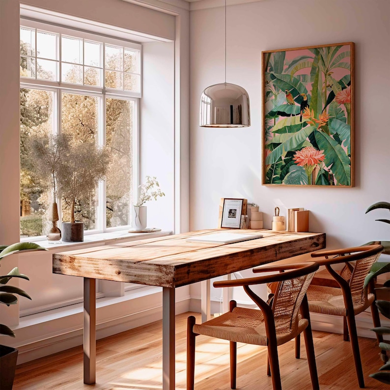 1pc 레트로 열대 캔버스 포스터, 프레임이 없는 식물 - Home Decor Design Interior 리뷰 및 가격