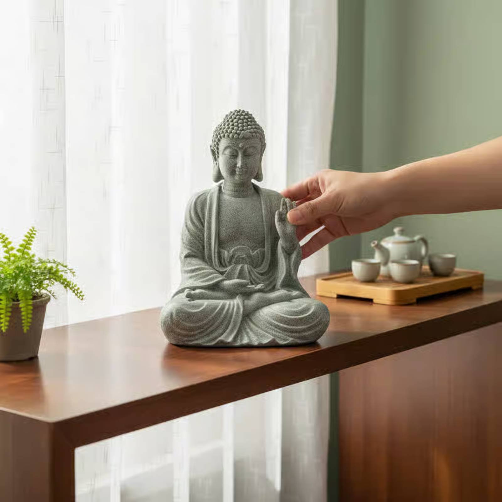 3개 세트 석불 장식품 차 장식품 선(禪) 인형 세트  - Home Decor Zen 리뷰 및 가격
