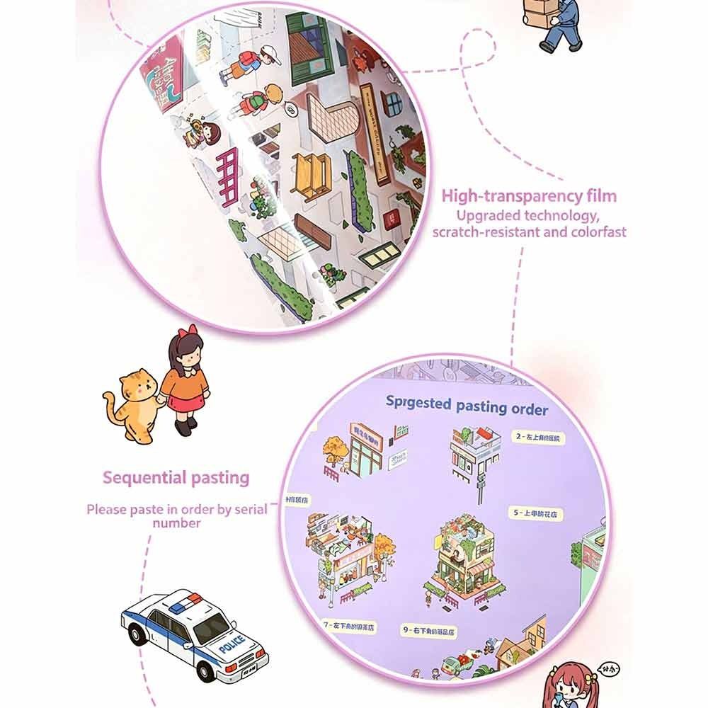 카와이 디자인 풍경 스티커 DIY 디자인 특수 경제 지 - Home Decor Zone 리뷰 및 가격