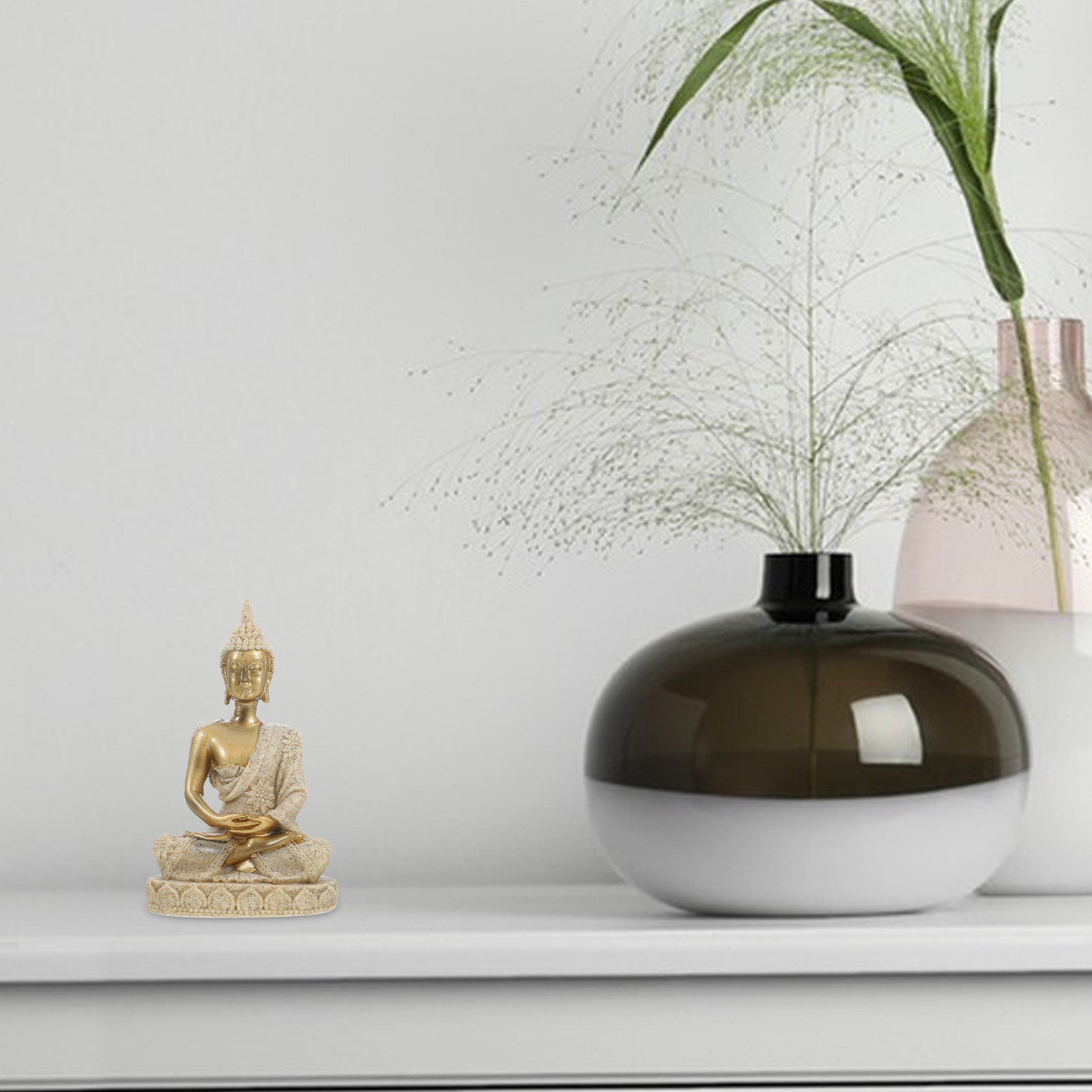 레트로 레진 불상, 책상 선반 테이블용 컴팩트 사이즈, - Home Decor Zen 리뷰 및 가격