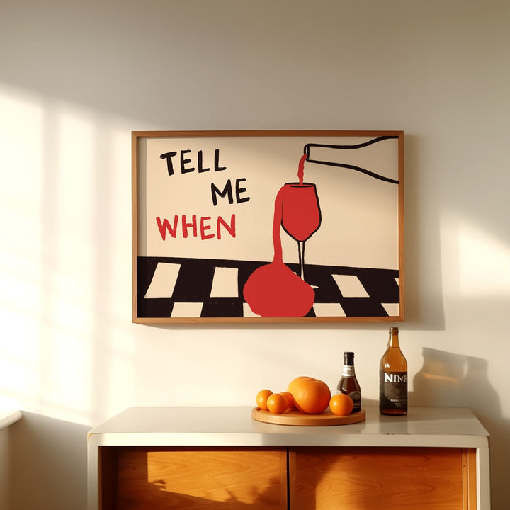 빈티지 텔 미 윌 다운 드링크 캔버스 벽 아트 포스터, - Home Decor Design Interior 리뷰 및 가격