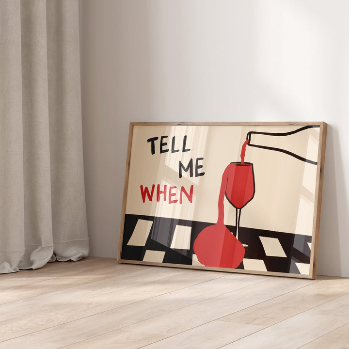 빈티지 텔 미 윌 다운 드링크 캔버스 벽 아트 포스터, - Home Decor Design Interior 리뷰 및 가격