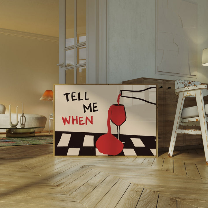 빈티지 텔 미 윌 다운 드링크 캔버스 벽 아트 포스터, - Home Decor Design Interior 리뷰 및 가격