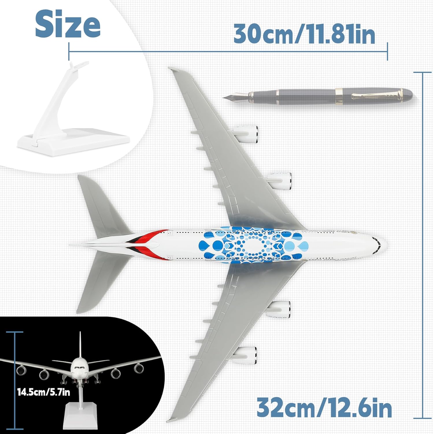 30cm UAE 엑스포 A380 항공 다이캐스트 레진  - Home Decor Expo 리뷰 및 가격