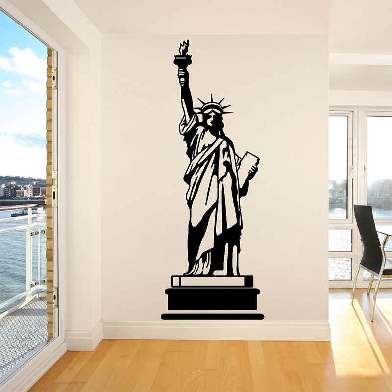 POOMOO 벽 데칼 자유의 여신상 미국 미국 비닐 벽 - Home Decor Usa 리뷰 및 가격