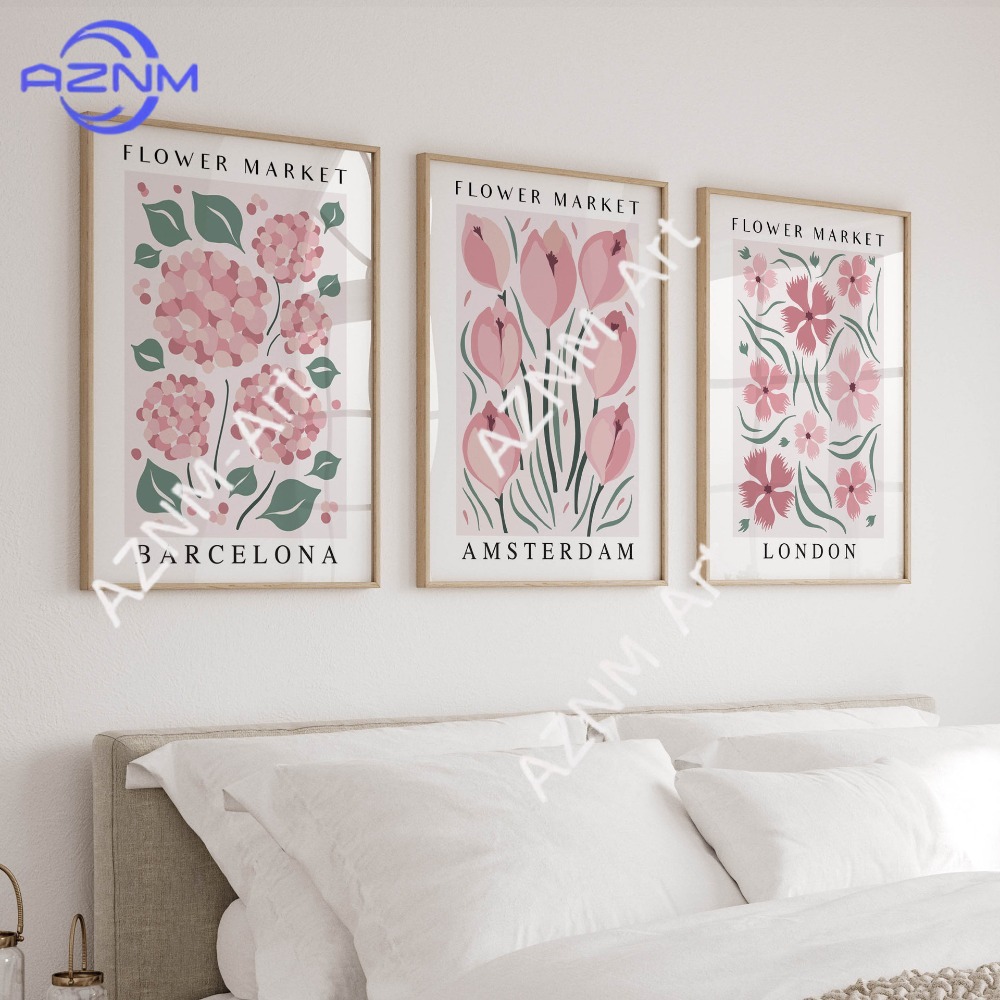 1Pc/3Pcs 핑크, 신선하고 가벼운, 수채화 스타일 - Watercolor Poster Print 리뷰 및 가격