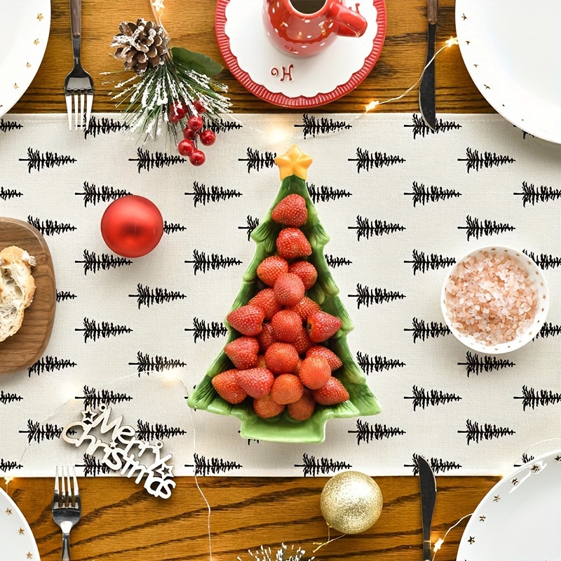 심플한 크리스마스 트리 테이블 러너 패션 핫 아이템 휴 - Linen Table Runner 리뷰 및 가격
