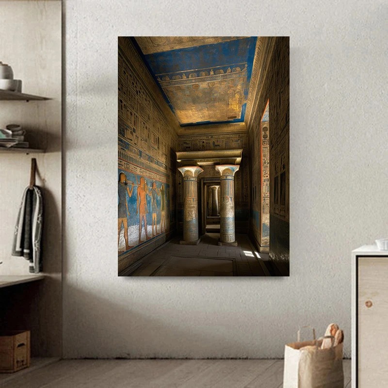 고대 이집트 풍경 그레이트 하이포 스타일 홀 빌딩 아트 - Home Decor Egypt 리뷰 및 가격