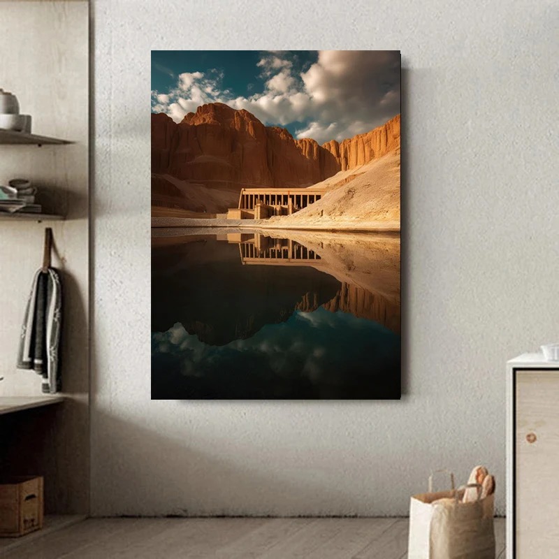 고대 이집트 풍경 그레이트 하이포 스타일 홀 빌딩 아트 - Home Decor Egypt 리뷰 및 가격