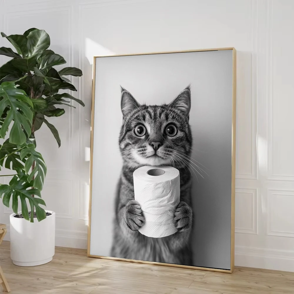 하이랜드 소, 수달, 고양이, 너구리, 화장지 포스터  - Watercolor Poster Print 리뷰 및 가격