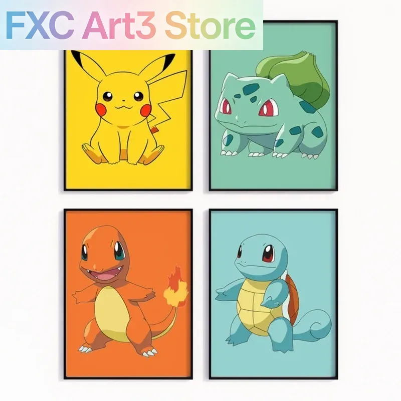 프레임리스 만화 애니메이션 포스터 포켓몬 포켓몬 피카추 - Watercolor Poster Print 리뷰 및 가격