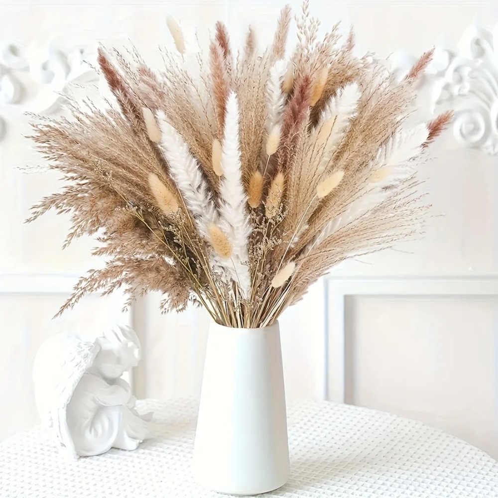 80 조각 자연 말린 꽃 꽃다발 홈 인테리어 팜파스 리 - Dried Flower Bouquet 리뷰 및 가격