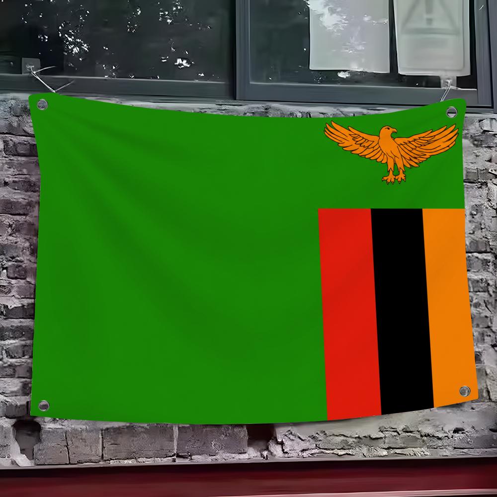 잠비아 국기 맞춤형 벽걸이 배경 아트 배너 침실 가정  - Home Decor Zambia 리뷰 및 가격