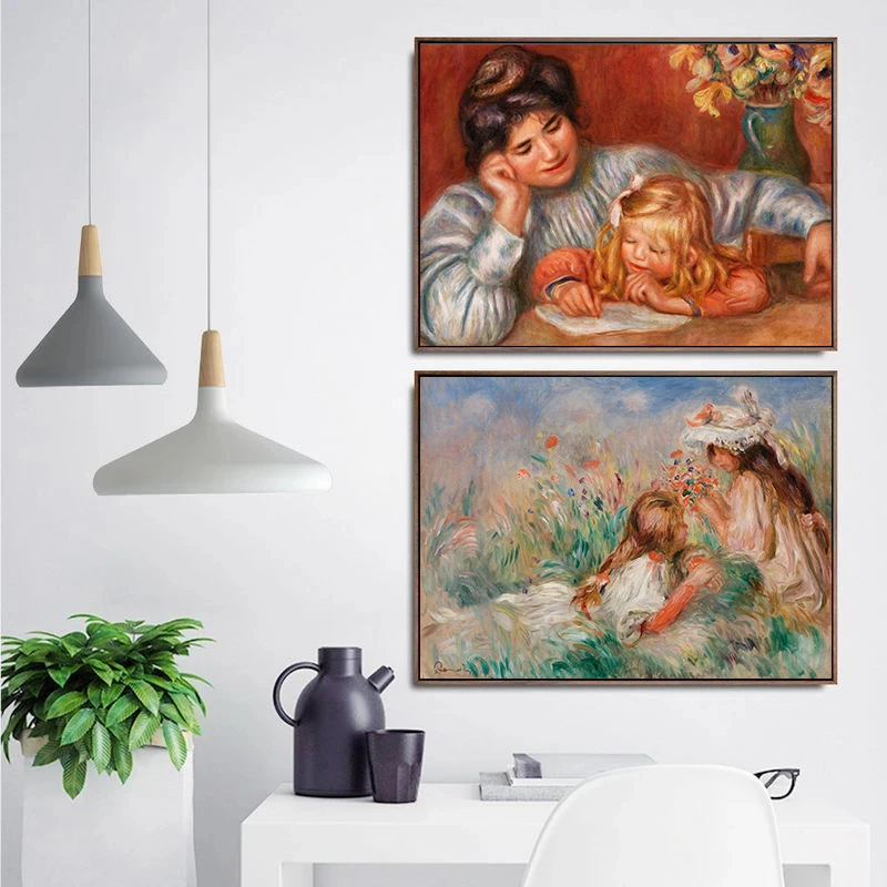 유명 화가의 작품 르누아르와 메리 카사트 여성 초상화  - Watercolor Poster Print 리뷰 및 가격
