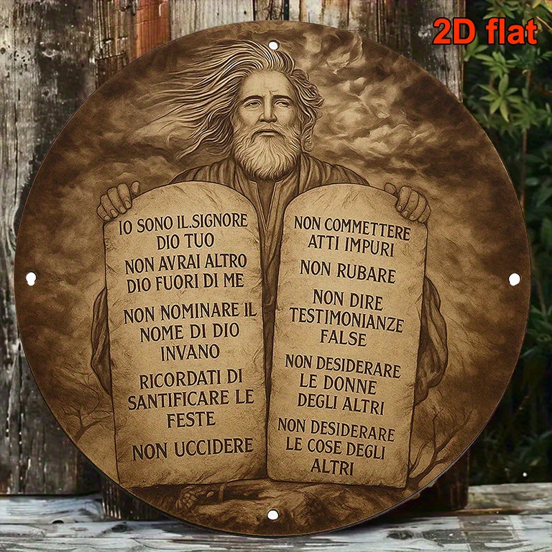 CIFBUY 소박한 이탈리아 모세 10계명 금속 벽 예 - Home Decor Wall Art 리뷰 및 가격