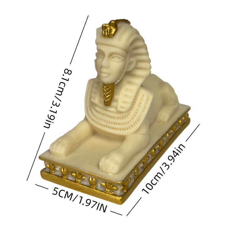 아이보리 화이트 금박 이집트 스핑크스 수지 조각상, 빈 - Home Decor Egypt 리뷰 및 가격