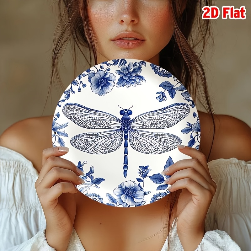 2D 플랫, [2D 플랫] 1개 원형 방 장식 파란색과 - Home Decor Design Interior 리뷰 및 가격