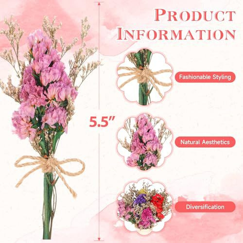 미니 드라이플라워 부케, 자연스럽게 보존된 꽃, 집 테 - Dried Flower Bouquet 리뷰 및 가격