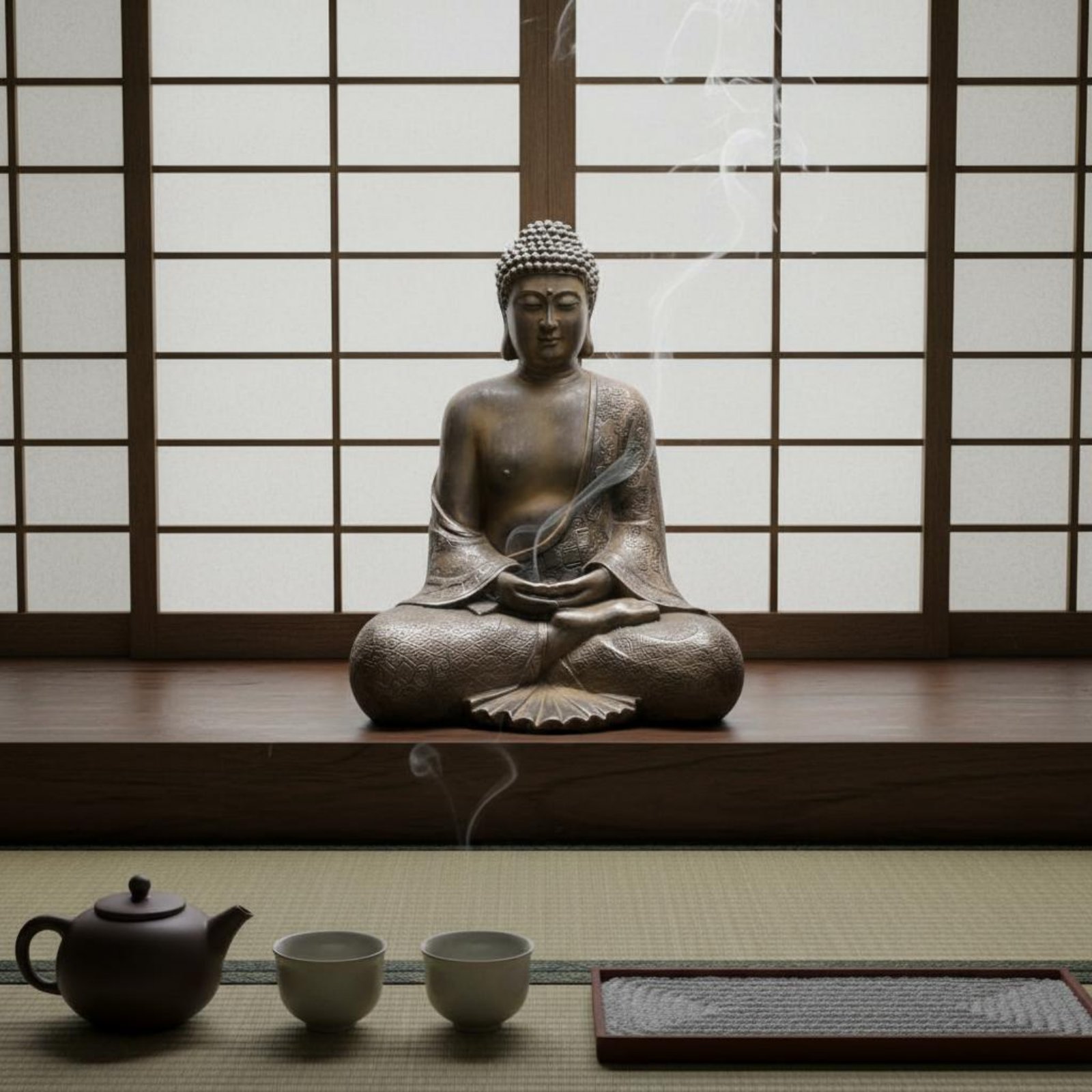 선불상 장식품 실내외 사용 명상하는 불상 조각상 진정시 - Home Decor Zen 리뷰 및 가격