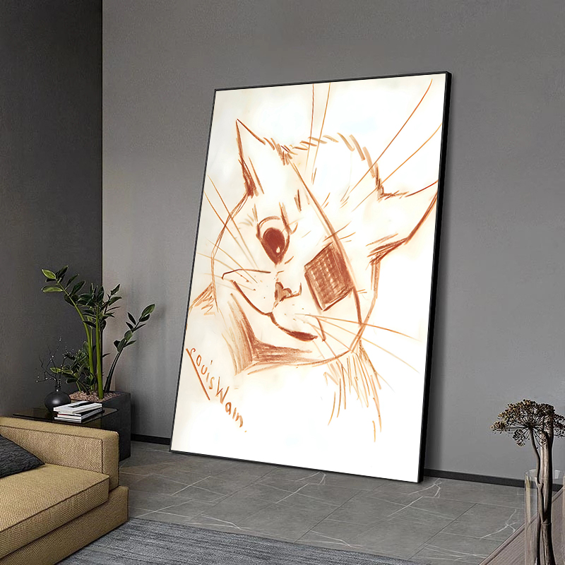 루이 웨인 일러스트 전시 포스터 인간화 고양이 아트 프 - Watercolor Poster Print 리뷰 및 가격