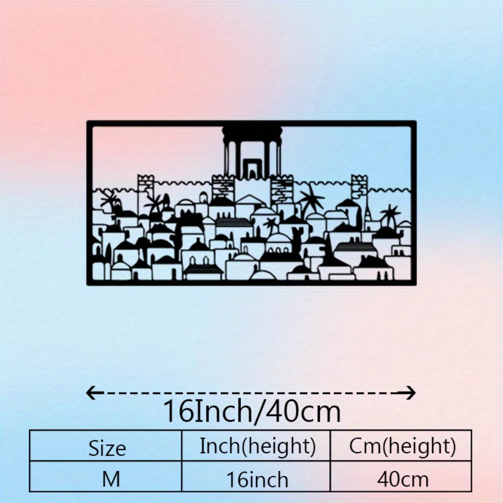 CIFBUY 금속 벽 예술 예루살렘 벽화 동상 유대 문 - Home Decor Wall Art 리뷰 및 가격