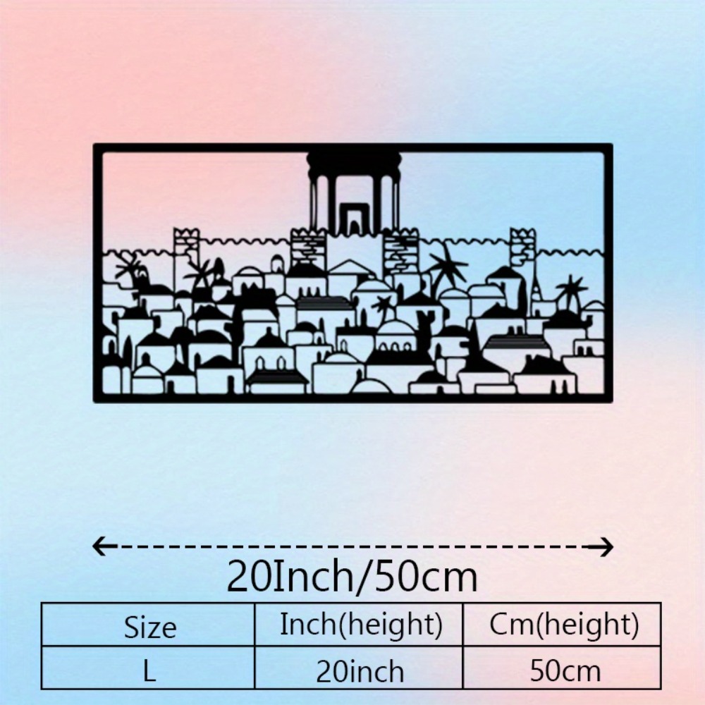 CIFBUY 금속 벽 예술 예루살렘 벽화 동상 유대 문 - Home Decor Wall Art 리뷰 및 가격