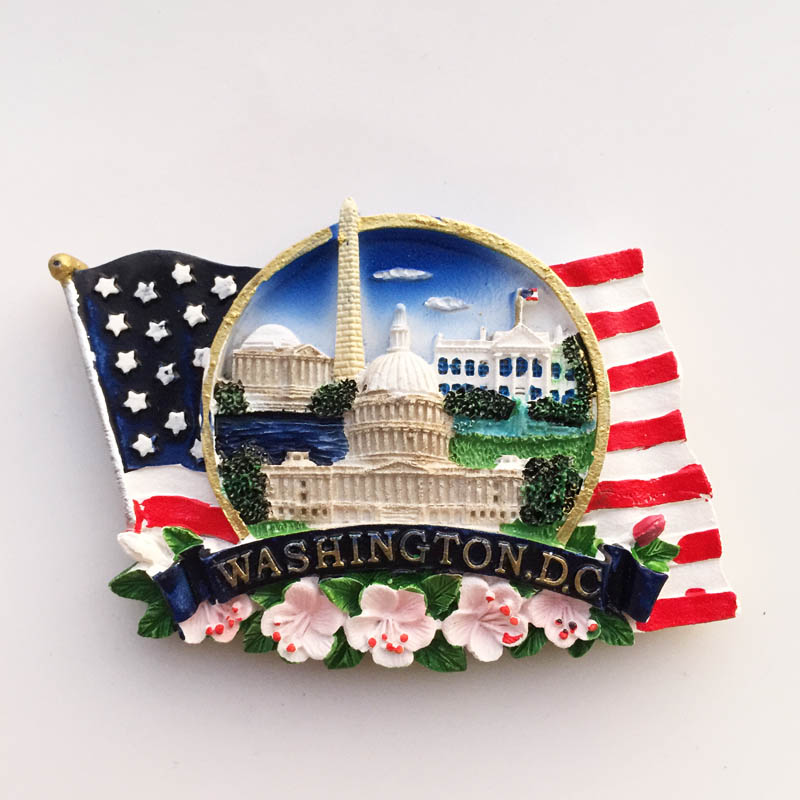미국 여행 냉장고 스티커 미국 워싱턴 보스턴 알래스카  - Home Decor Usa 리뷰 및 가격